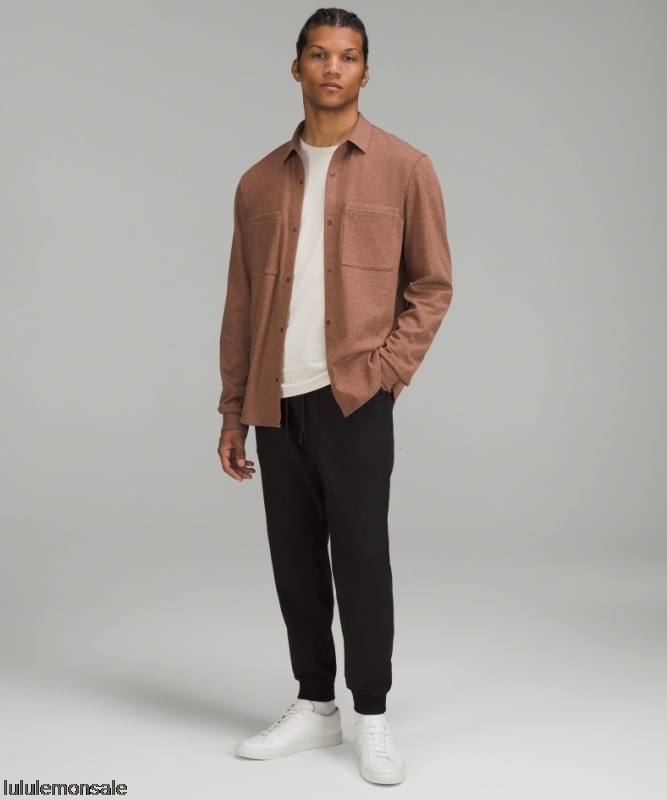 Lululemon Verkauf DELULU606 | Softstrick-Overshirt Meliert Geröstet Braun